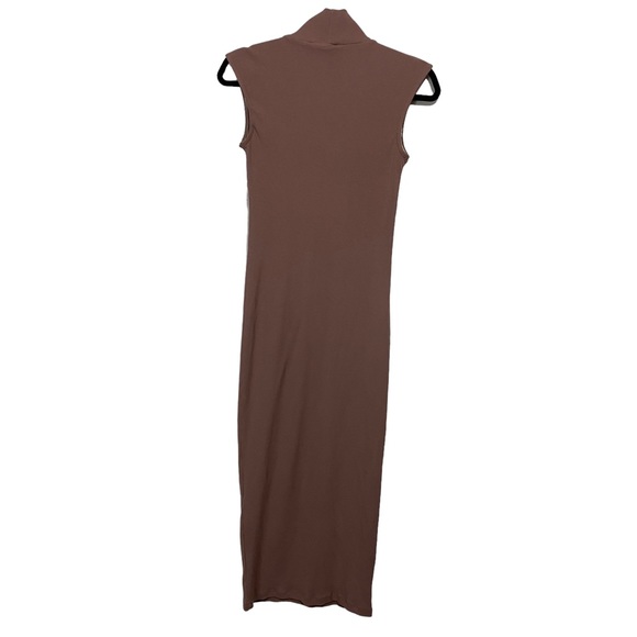 House of Harlow Ribbed Mock Neck Midi Modal Dress-S - Picture 3 of 9